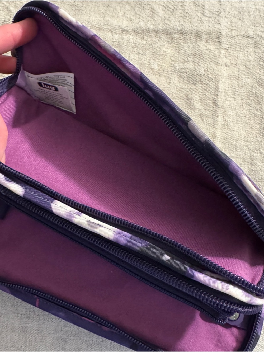 lug Flipper Jewelry Clutch - Purple Floral Print NWT - Picture 7 of 7